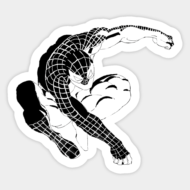 Frank Miller Web Slinger Sticker by SkipBroTees